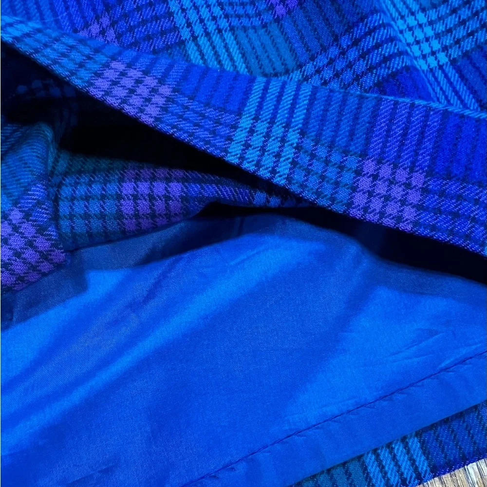 VINTAGE Pendleton‎ 70a 80s tartan plaid pleated wool midi skirt dark academia